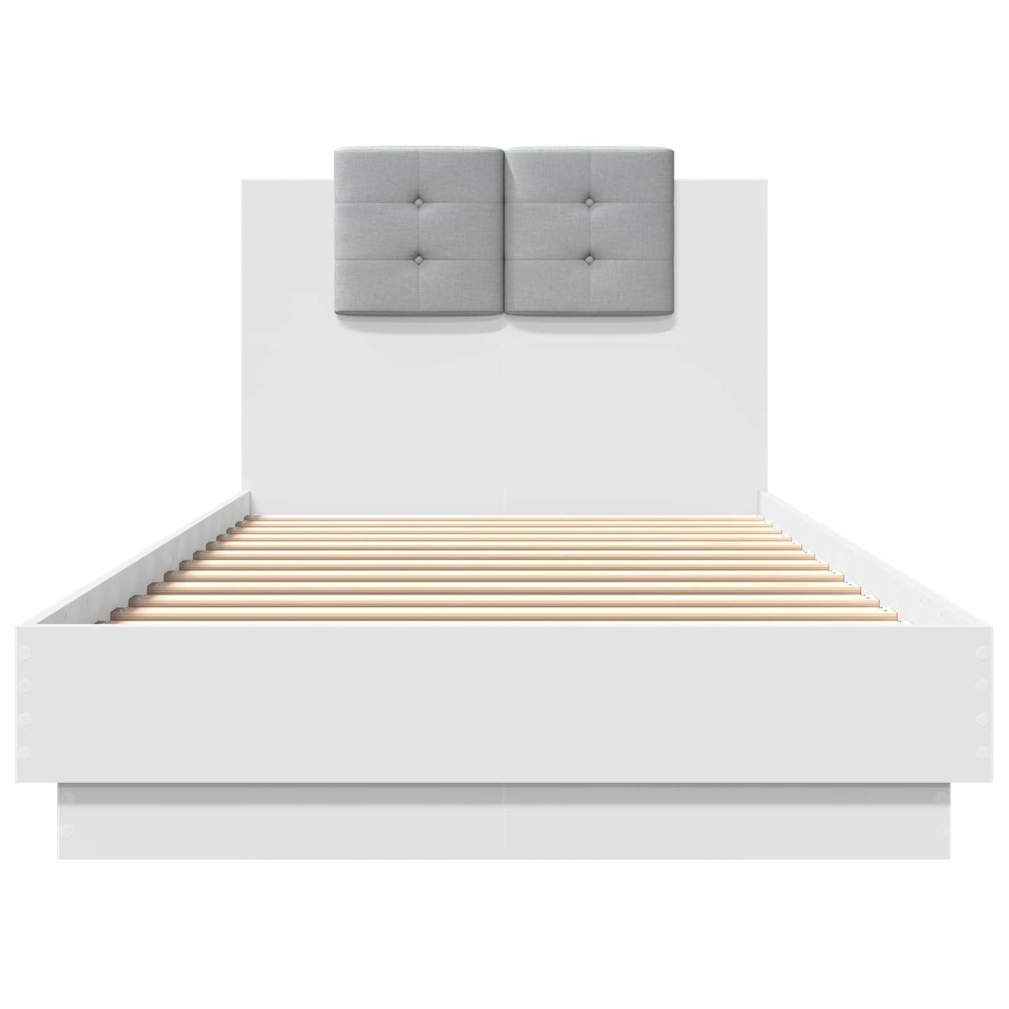 Bed Frame with Headboard White 80 x 200 cm Engineered Wood