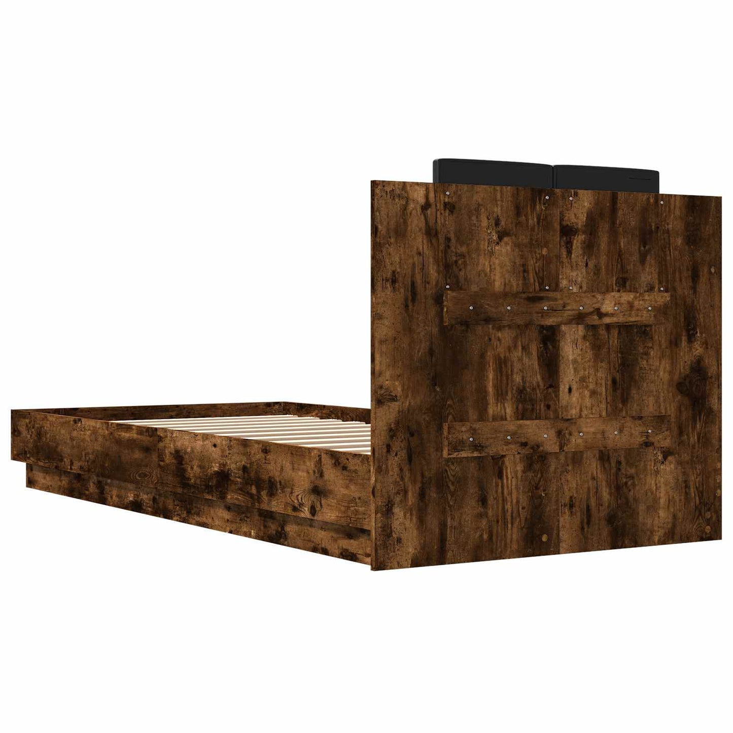 Bed Frame with Headboard Smoked Oak 80 x 200 cm Engineered Wood