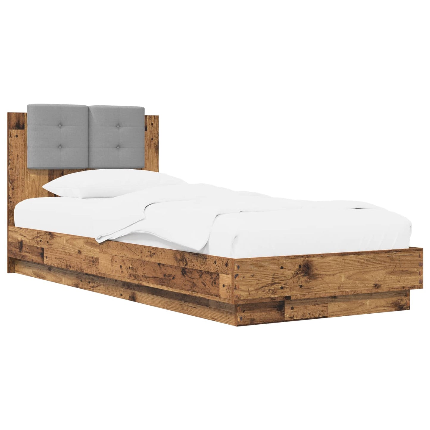 Bed Frame with Headboard Old Wood 80 x 200 cm Engineered Wood