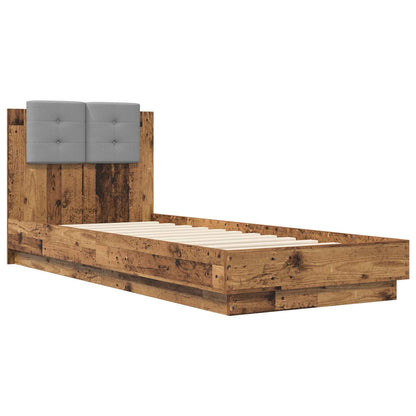 Bed Frame with Headboard Old Wood 80 x 200 cm Engineered Wood