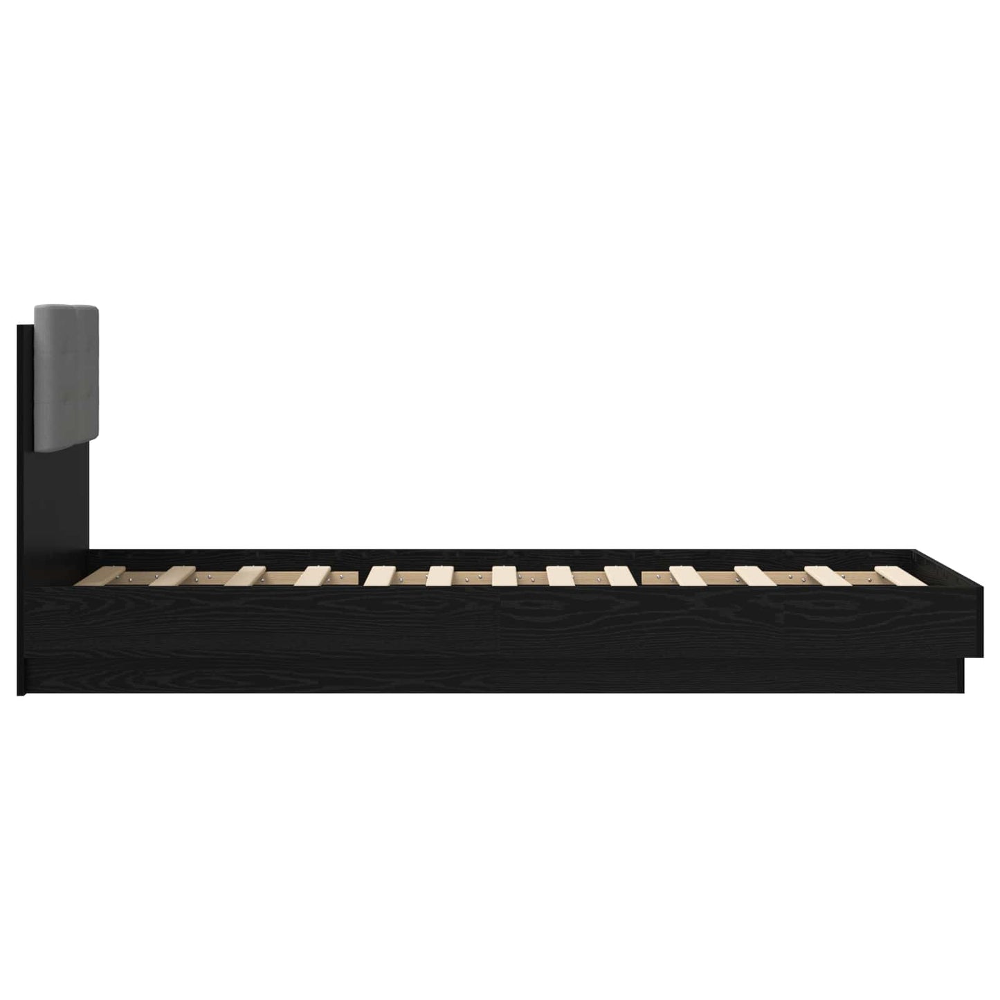 Bed Frame with Headboard Black Oak 80 x 200 cm Engineered Wood