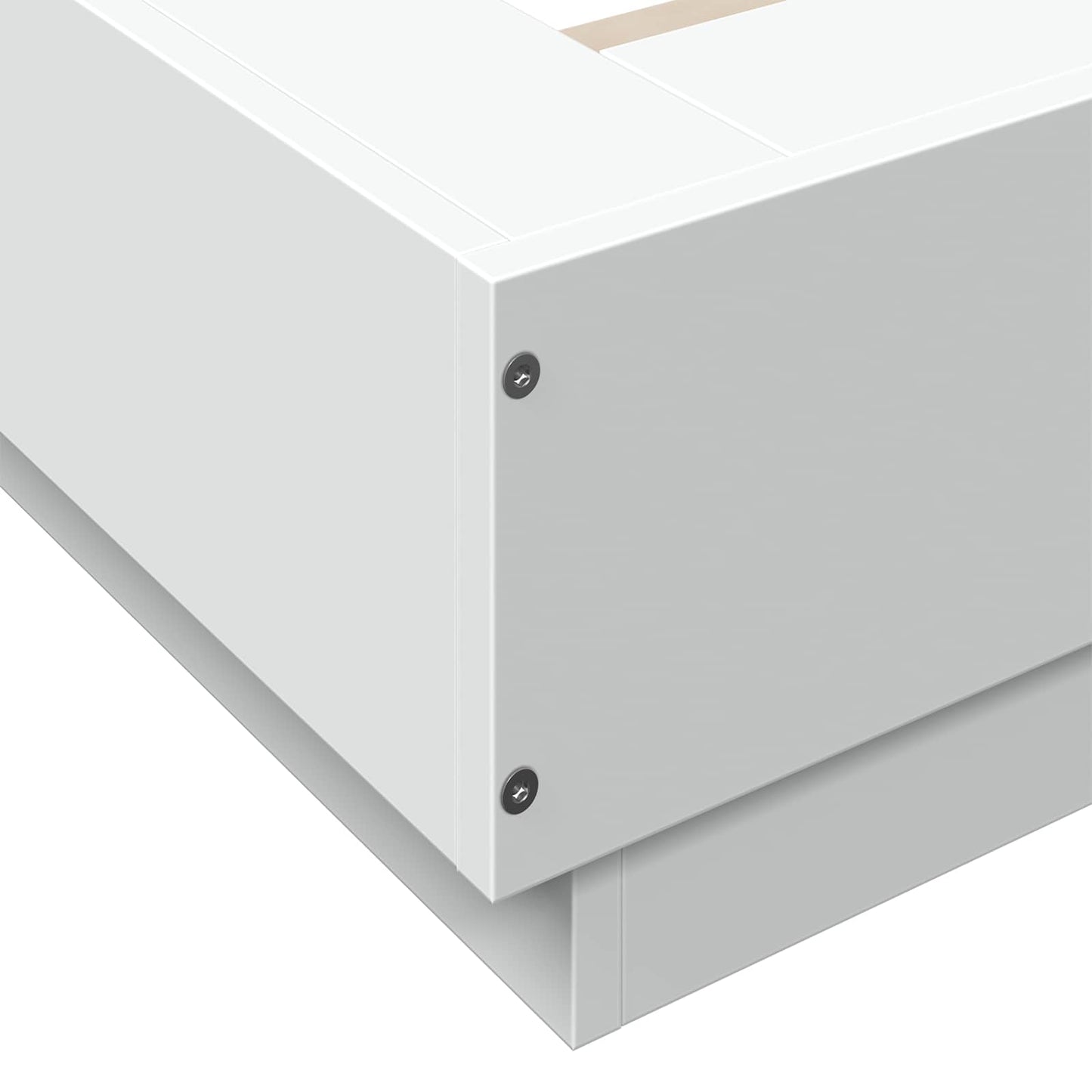 Bed Frame with LED White 80 x 200 cm Engineered Wood