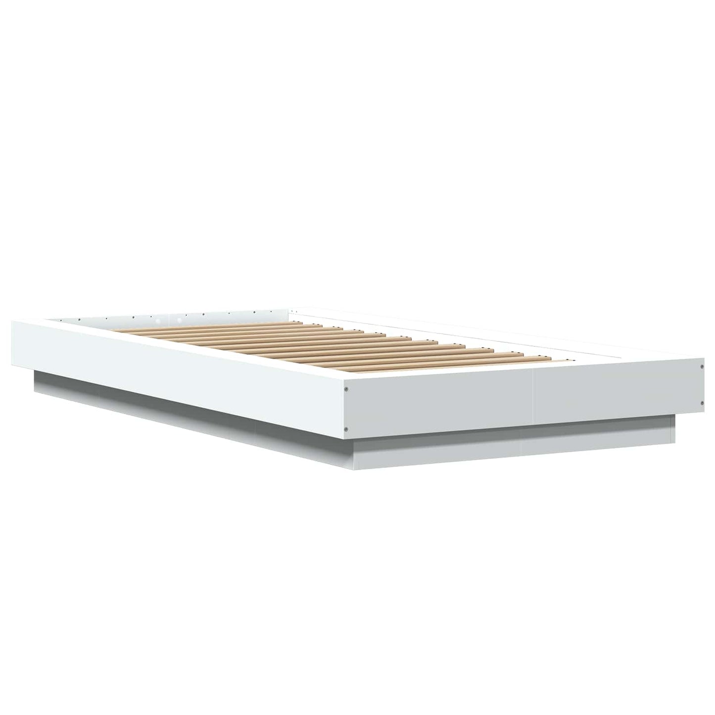 Bed Frame with LED White 80 x 200 cm Engineered Wood
