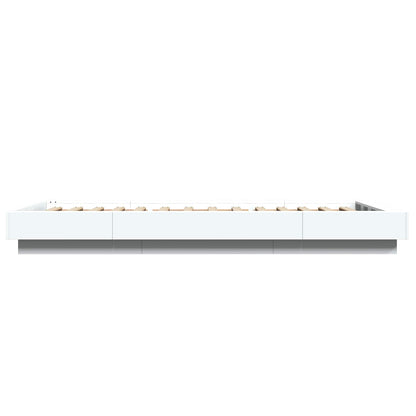Bed Frame with LED White 80 x 200 cm Engineered Wood