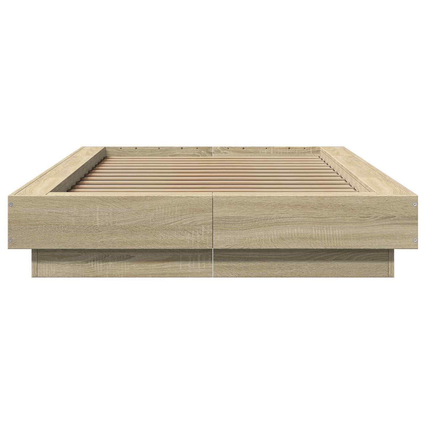 Bed Frame with LED Sonoma Oak 80 x 200 cm Engineered Wood