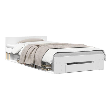 Bed Frame with Storage White 80 x 200 cm Engineered Wood