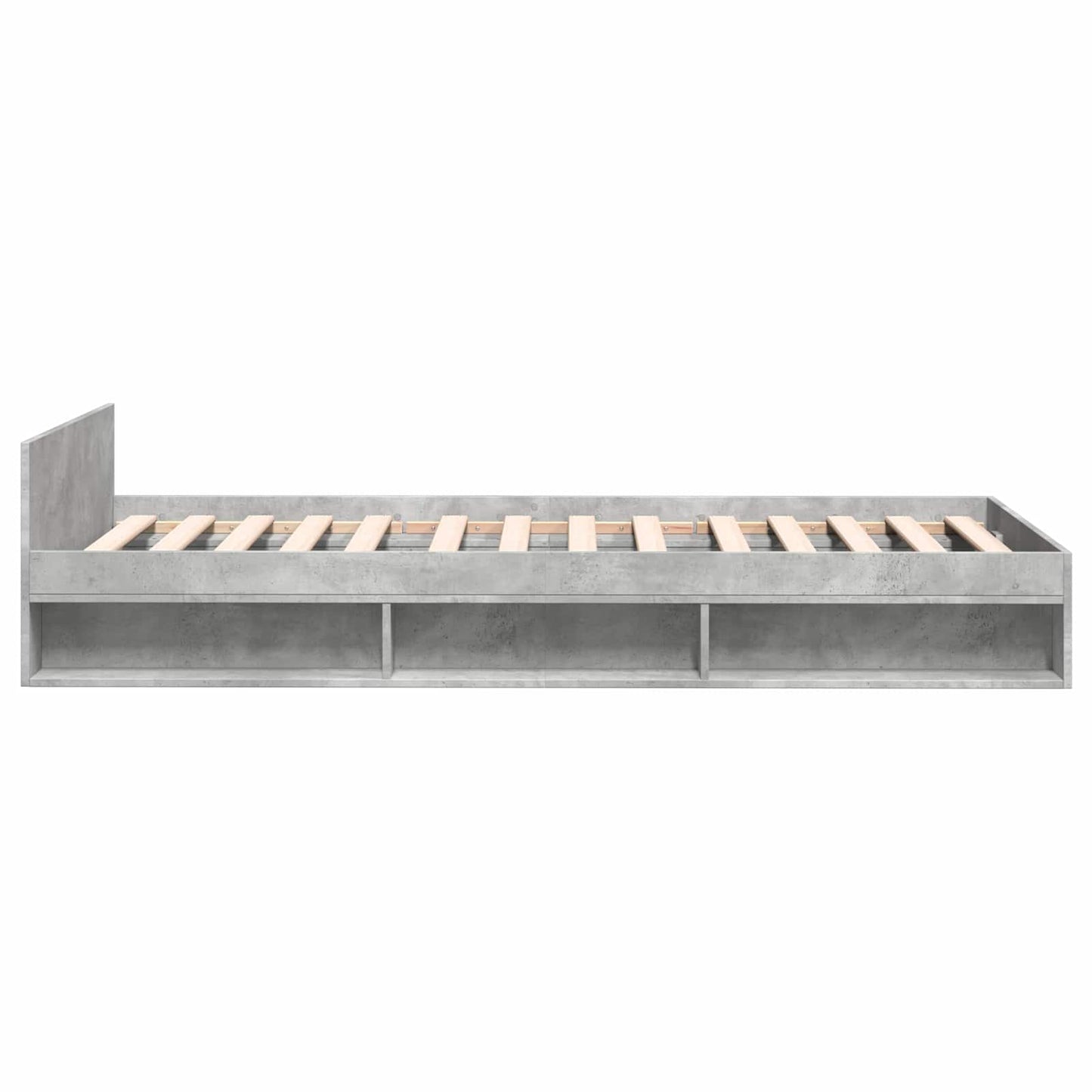 Bed Frame with Storage with Drawer Concrete Grey 80 x 200 cm