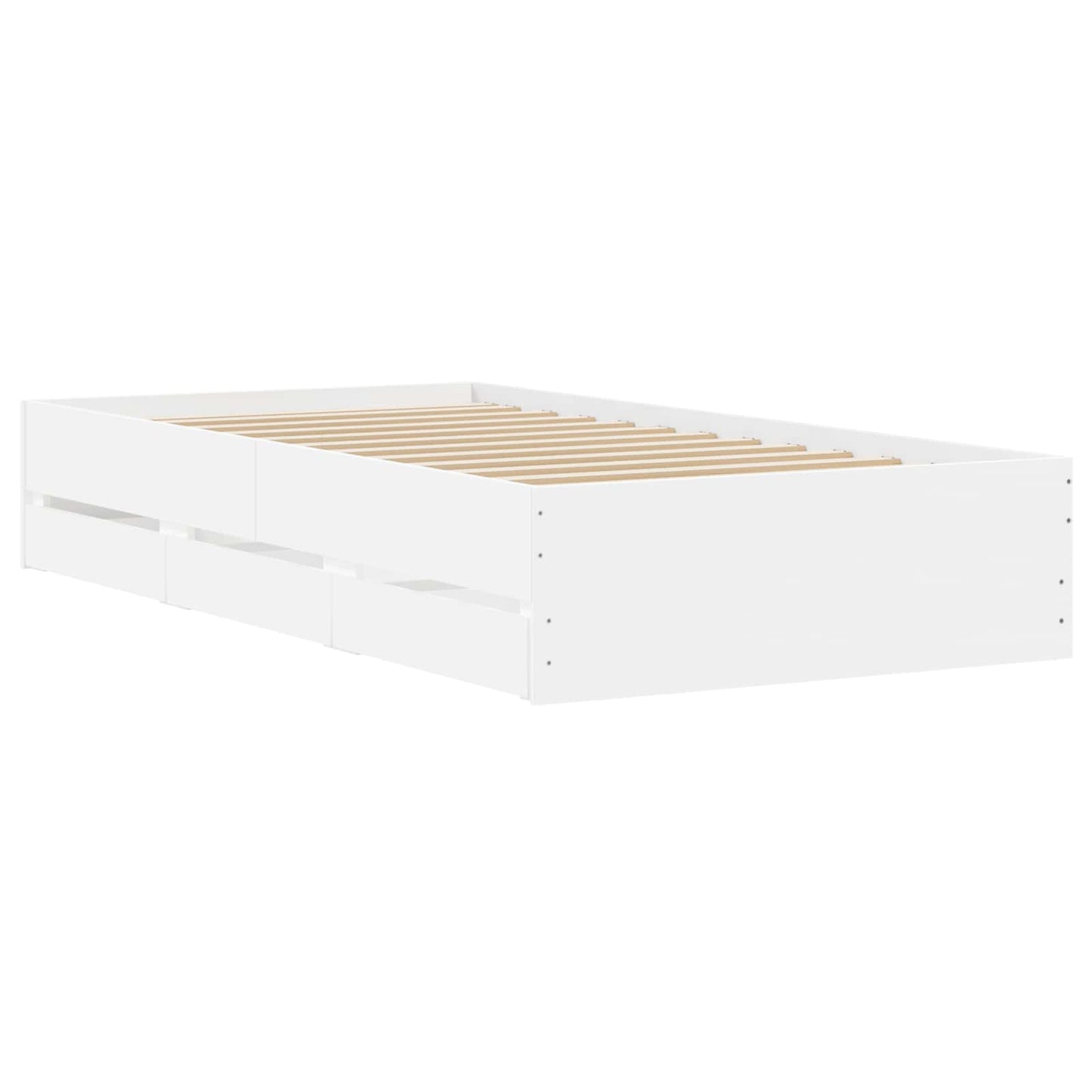 Bed Frame with Storage White 80 x 200 cm Engineered Wood