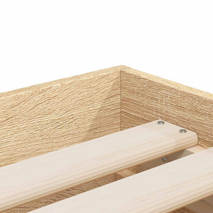 Bed Frame with Storage Sonoma Oak 80 x 200 cm Engineered Wood
