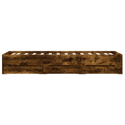 Bed Frame with Storage Smoked Oak 80 x 200 cm Engineered Wood