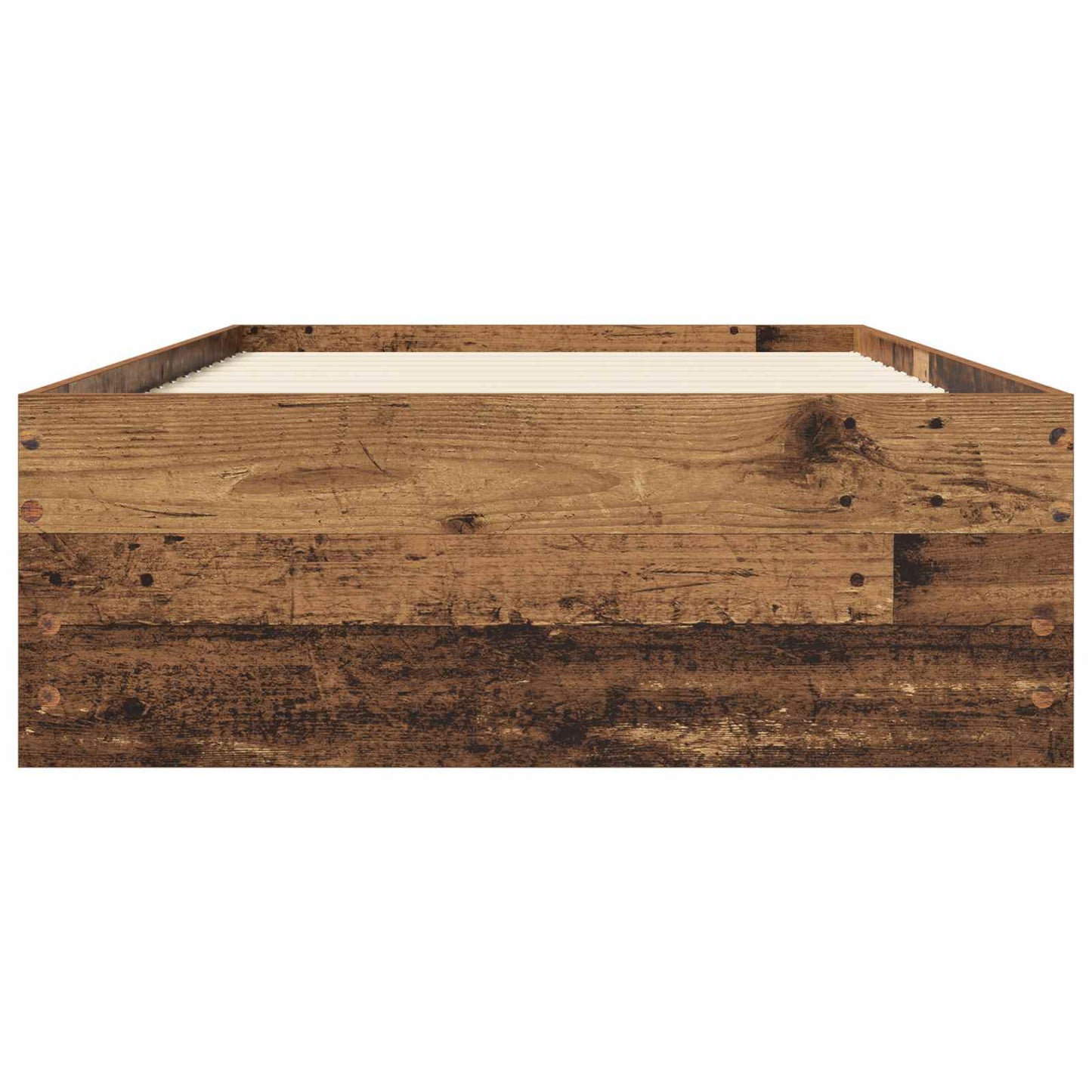 Bed Frame with Storage Old Wood 80 x 200 cm Engineered Wood