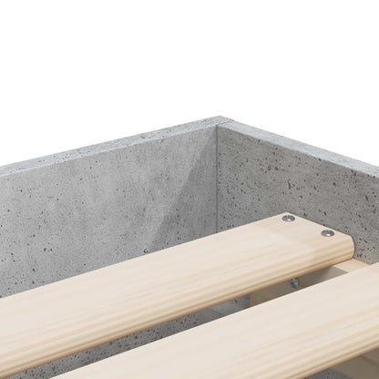 Bed Frame with Storage Grey Sonoma 80 x 200 cm Engineered Wood