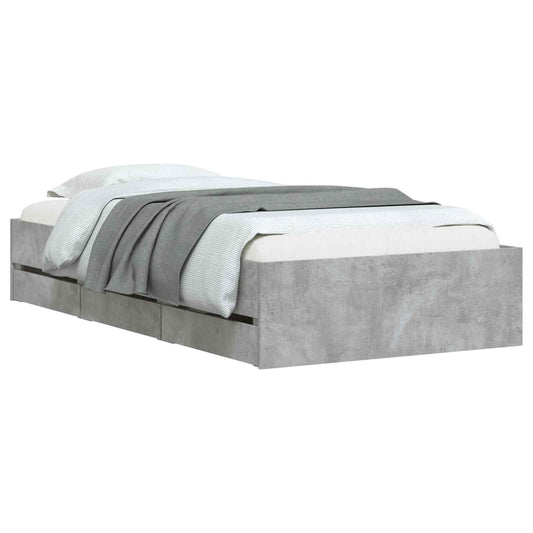 Bed Frame with Storage with Drawer Grey Sonoma Engineered wood
