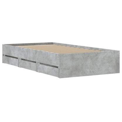 Bed Frame with Storage Grey Sonoma 80 x 200 cm Engineered Wood