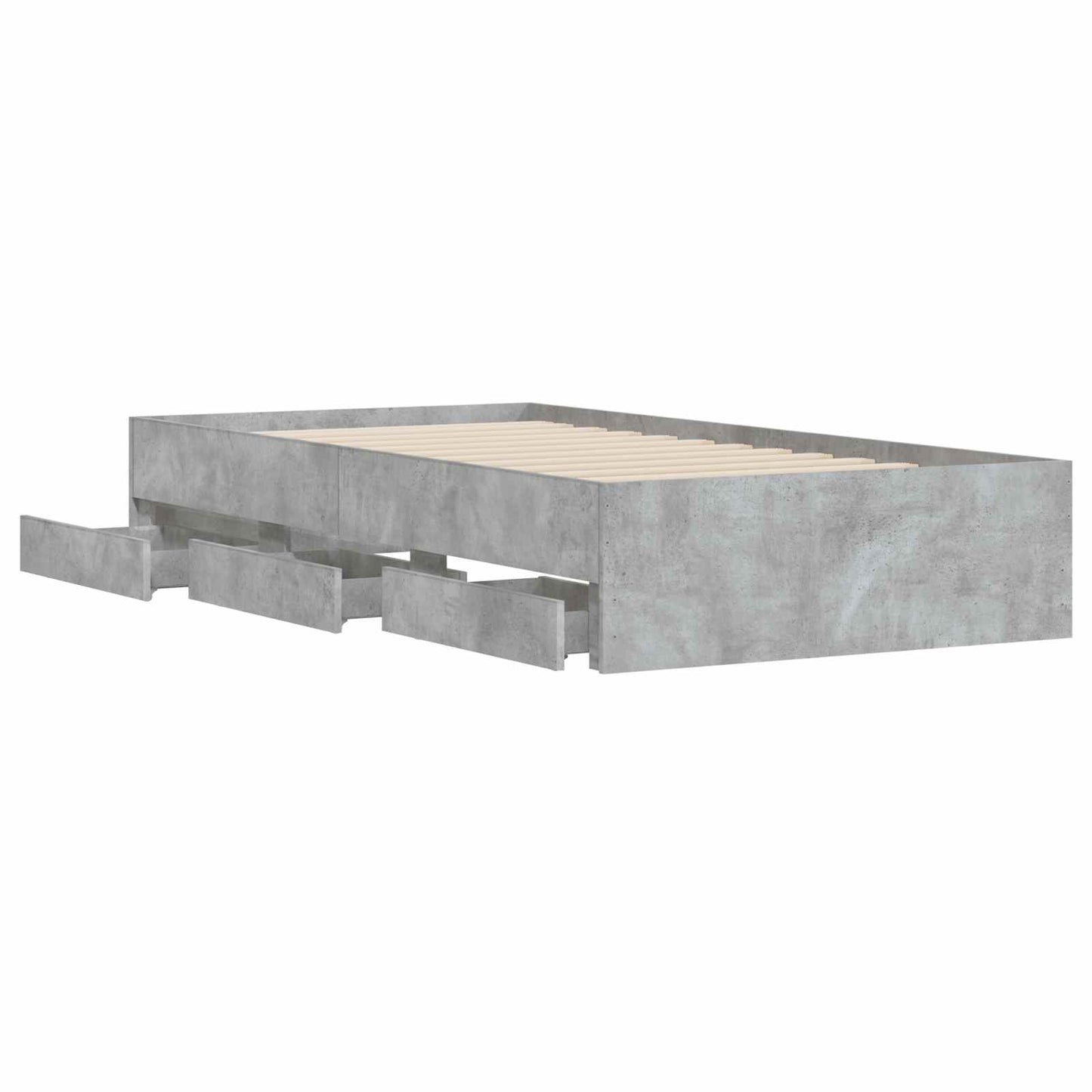 Bed Frame with Storage Grey Sonoma 80 x 200 cm Engineered Wood