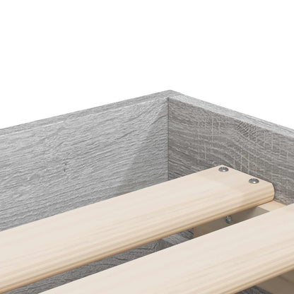 Bed Frame with Storage with Drawer Concrete Grey 80 x 200 cm