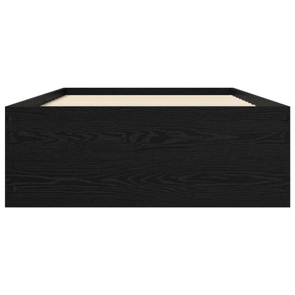 Bed Frame with Storage Black Oak 80 x 200 cm Engineered Wood