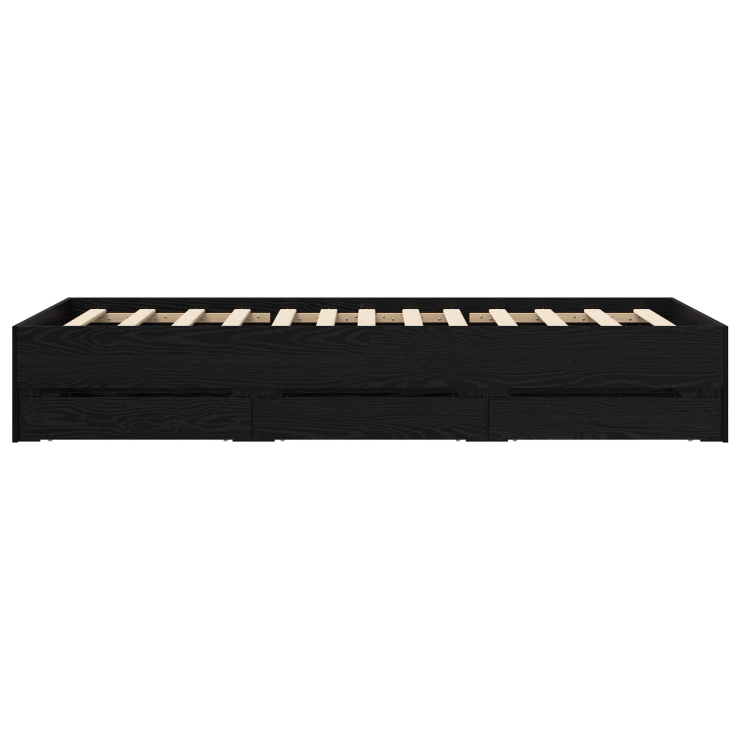 Bed Frame with Storage Black Oak 80 x 200 cm Engineered Wood