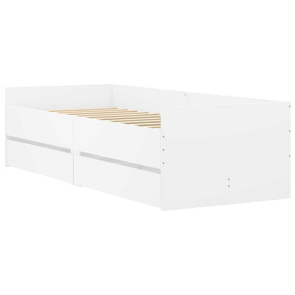 Bed Frame with Storage White 80 x 200 cm Engineered Wood