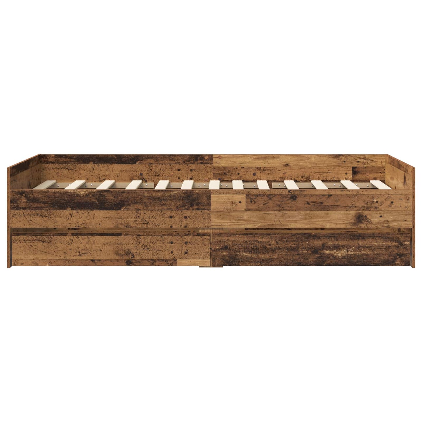 Bed Frame with Storage Old Wood 80 x 200 cm Engineered Wood