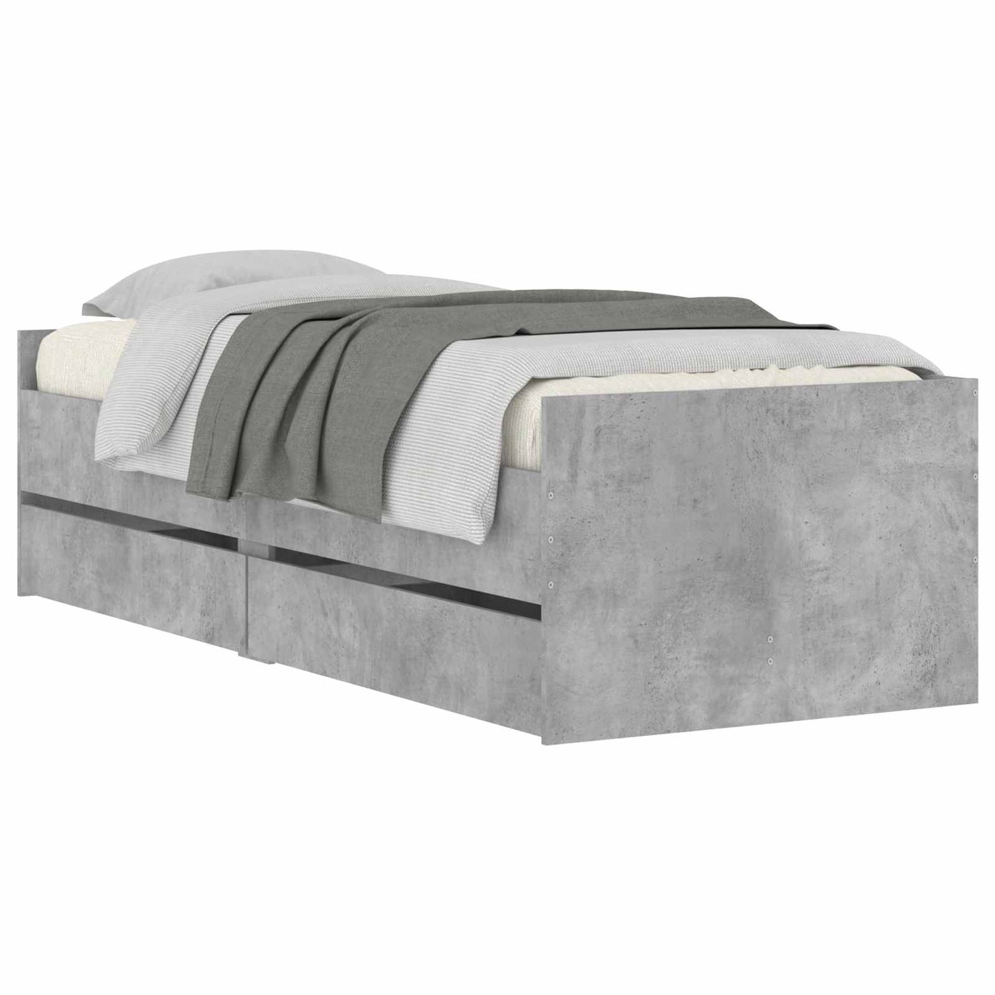 Bed Frame with Storage Grey Sonoma 80 x 200 cm Engineered Wood