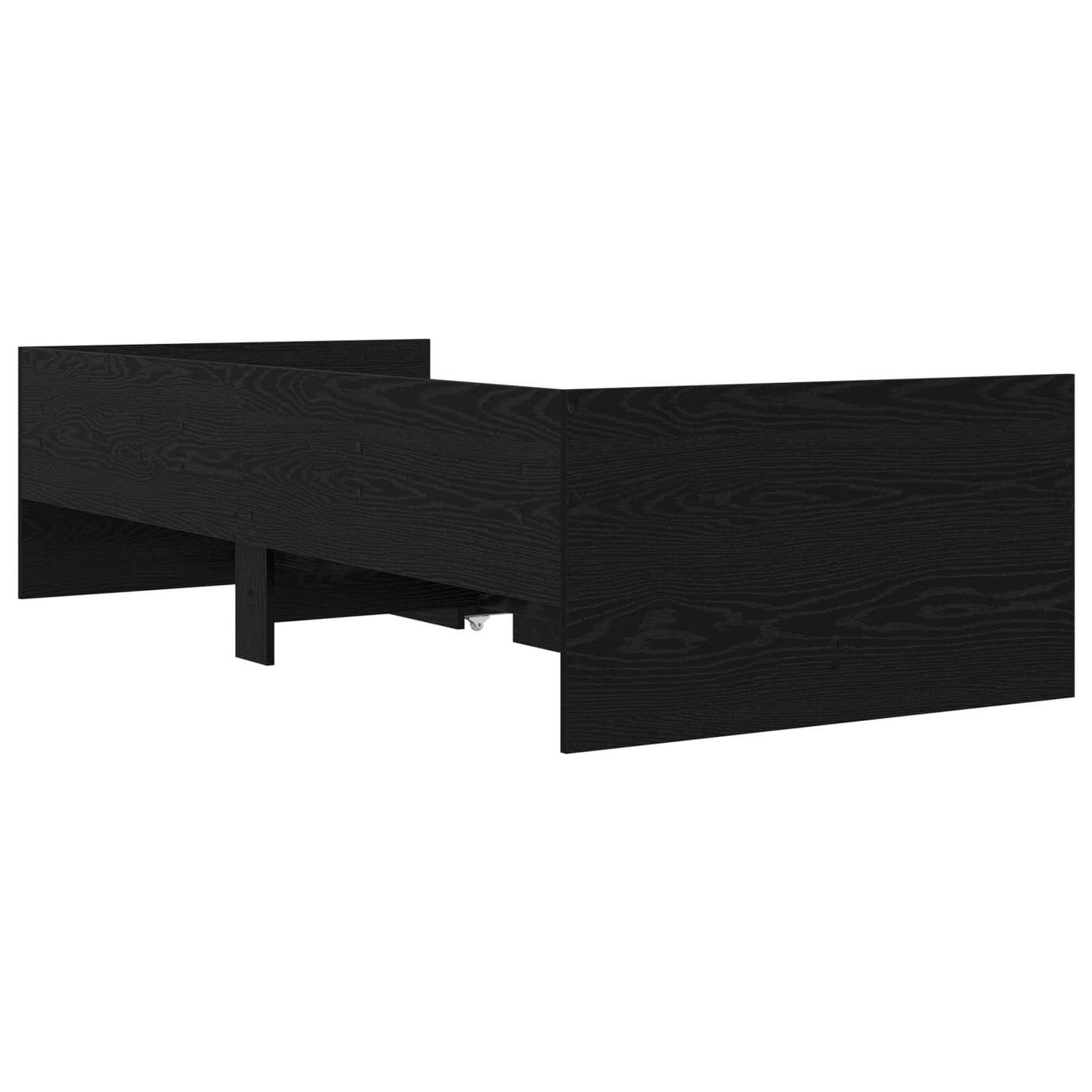 Bed Frame with Storage Black Oak 80 x 200 cm Engineered Wood