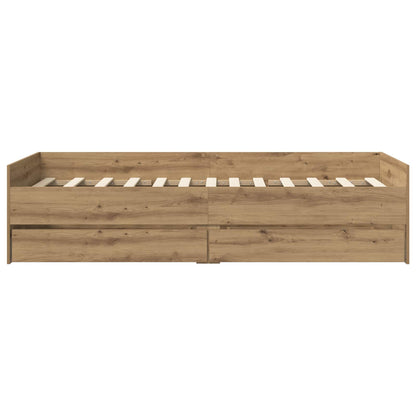 Bed Frame with Storage Artisian Oak 80 x 200 cm Engineered Wood