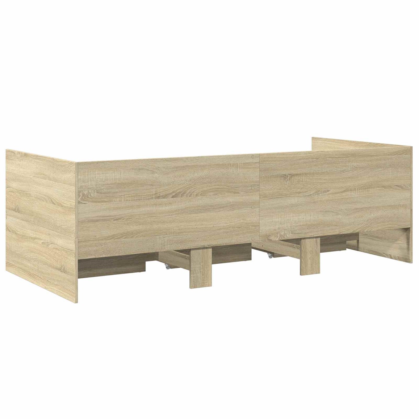 Bed Frame with Storage Sonoma Oak 80 x 200 cm Engineered Wood