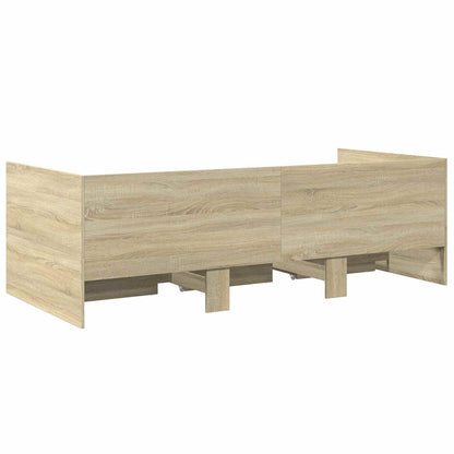 Bed Frame with Storage Sonoma Oak 80 x 200 cm Engineered Wood