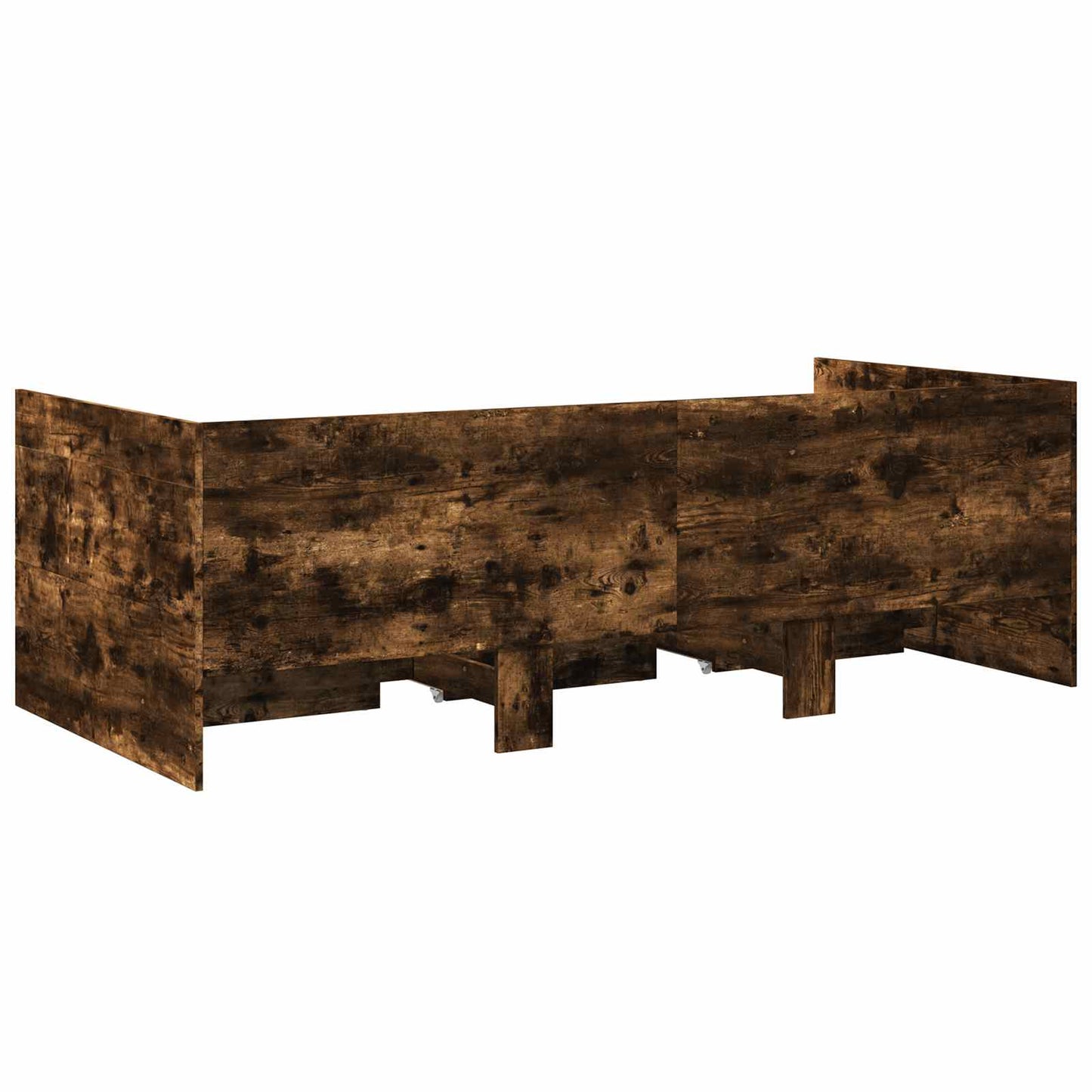 Bed Frame with Storage Smoked Oak 80 x 200 cm Engineered Wood