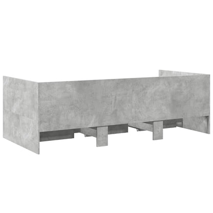 Bed Frame with Storage Concrete Grey 80 x 200 cm