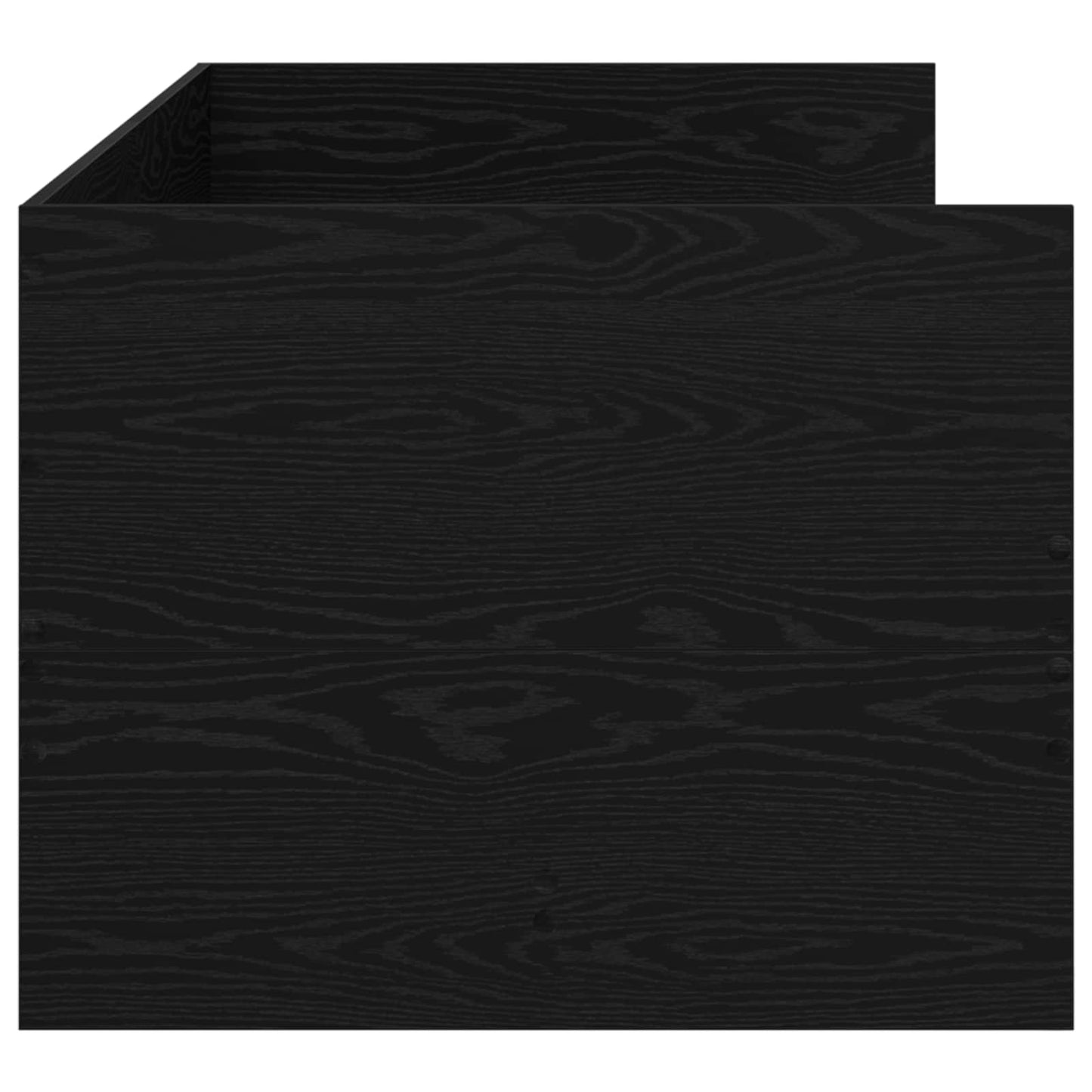 Bed Frame with Storage Black Oak 80 x 200 cm Engineered Wood