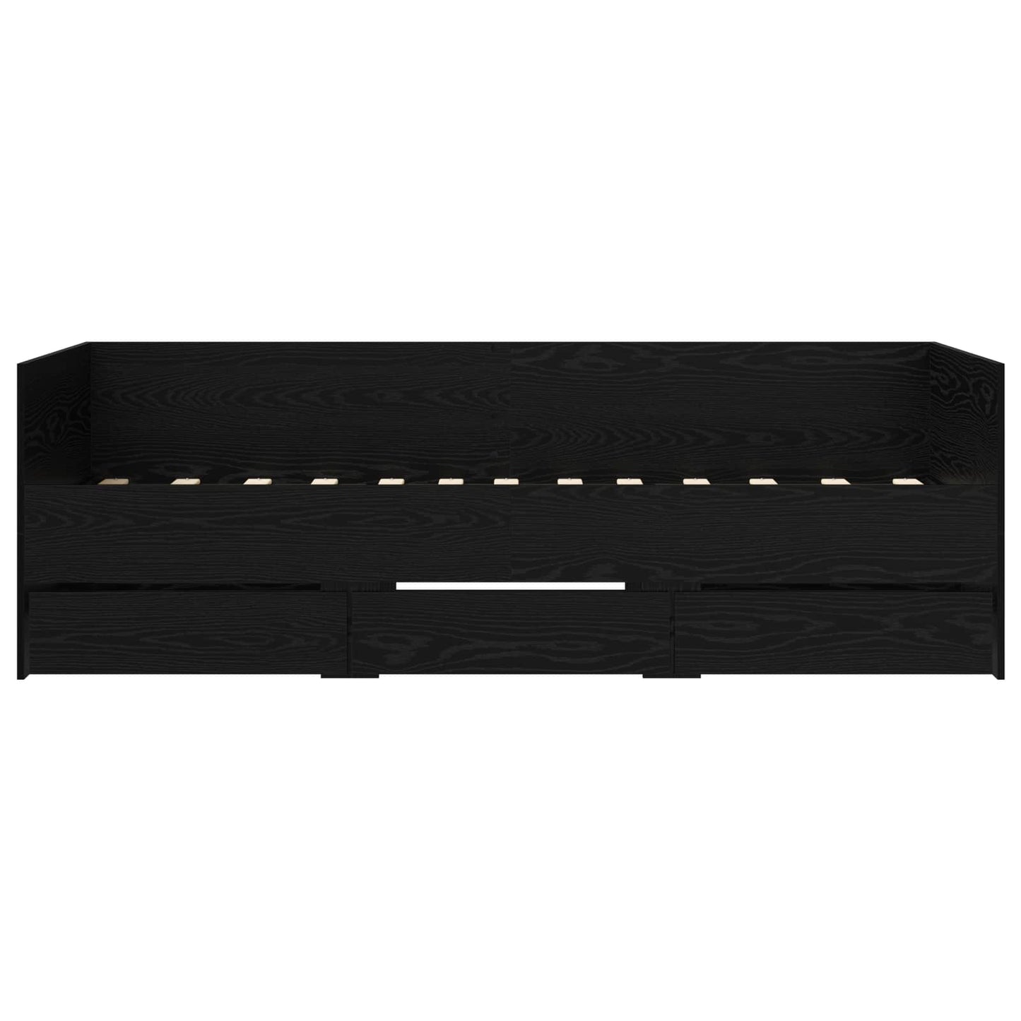 Bed Frame with Storage Black Oak 80 x 200 cm Engineered Wood