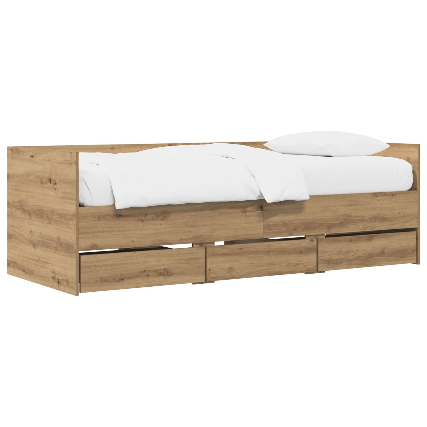 Bed Frame with Storage Artisian Oak 80 x 200 cm Engineered Wood