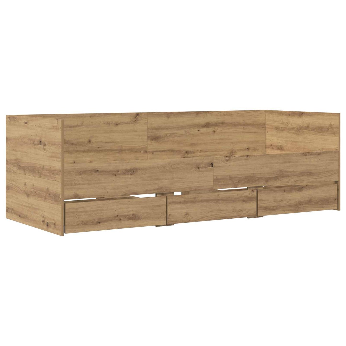 Bed Frame with Storage Artisian Oak 80 x 200 cm Engineered Wood
