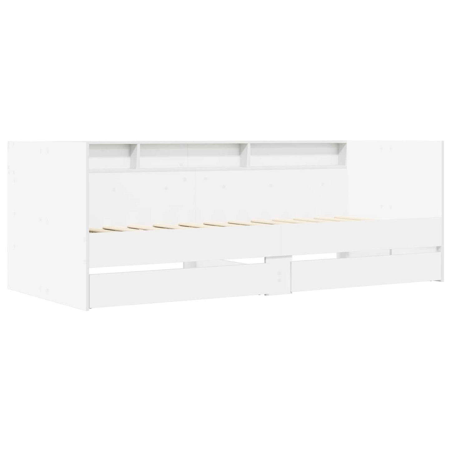 Bed Frame with Storage White 80 x 200 cm Engineered Wood