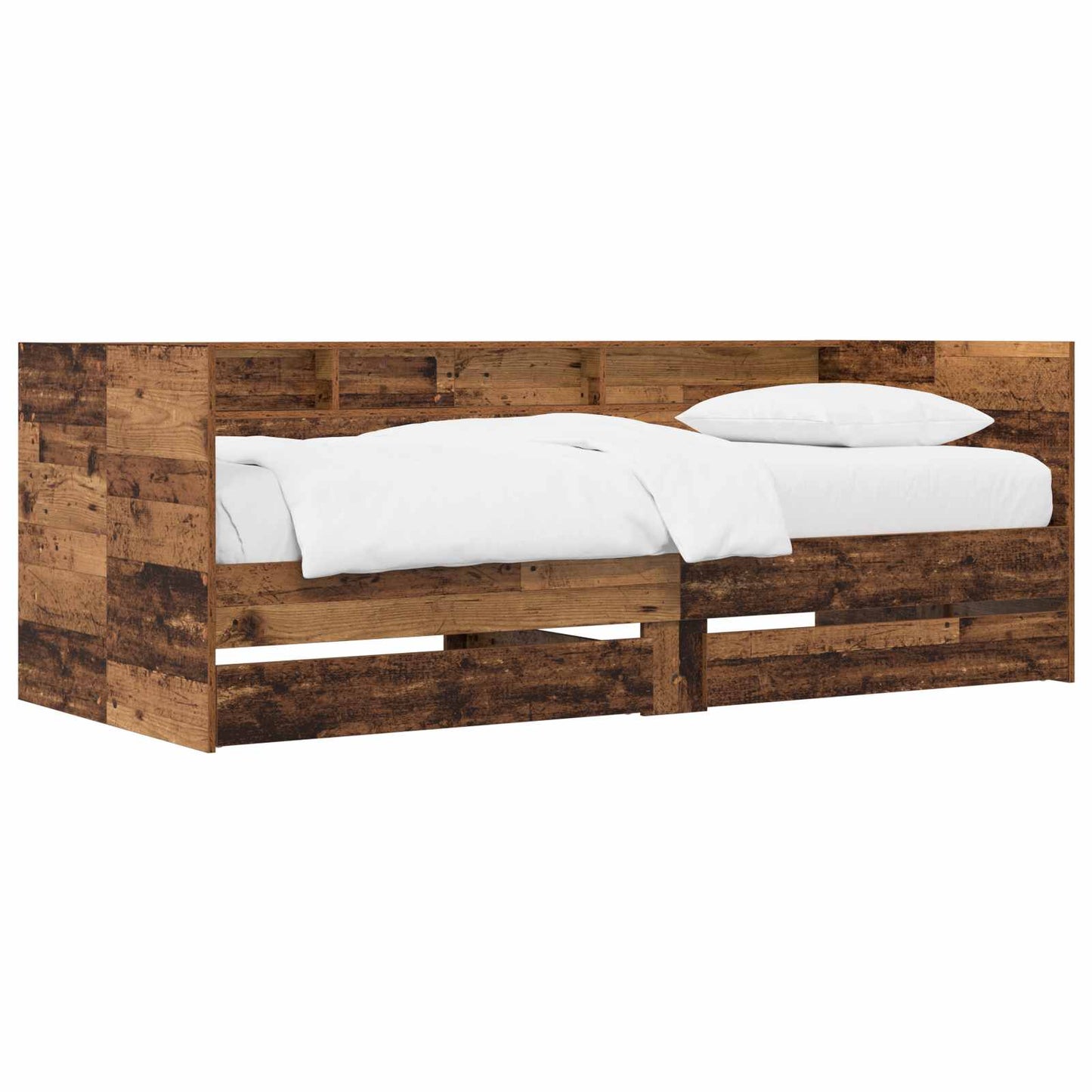 Bed Frame with Storage Old Wood 80 x 200 cm Engineered Wood