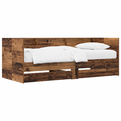 Bed Frame with Storage Old Wood 80 x 200 cm Engineered Wood