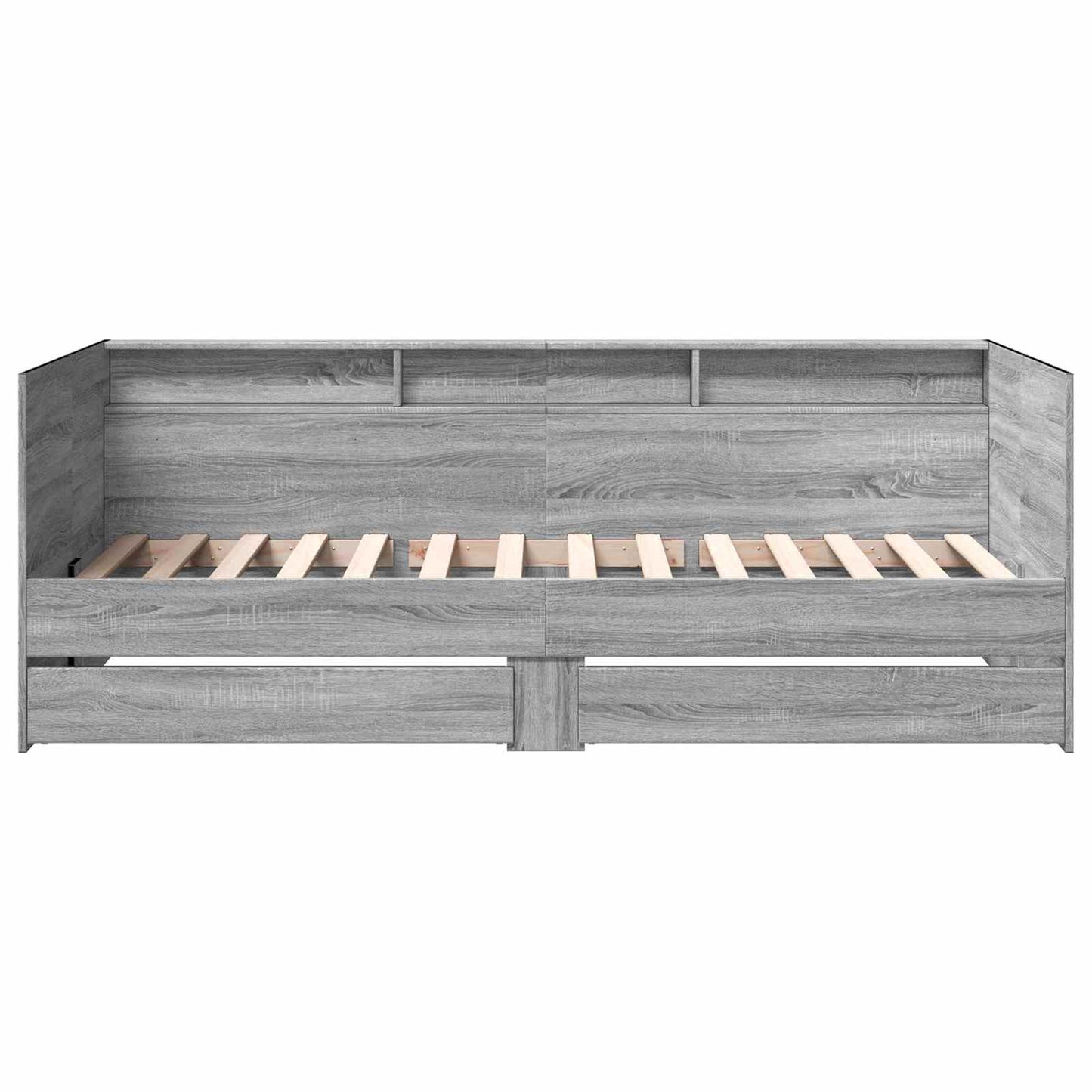 Bed Frame with Storage Grey Sonoma 80 x 200 cm Engineered Wood