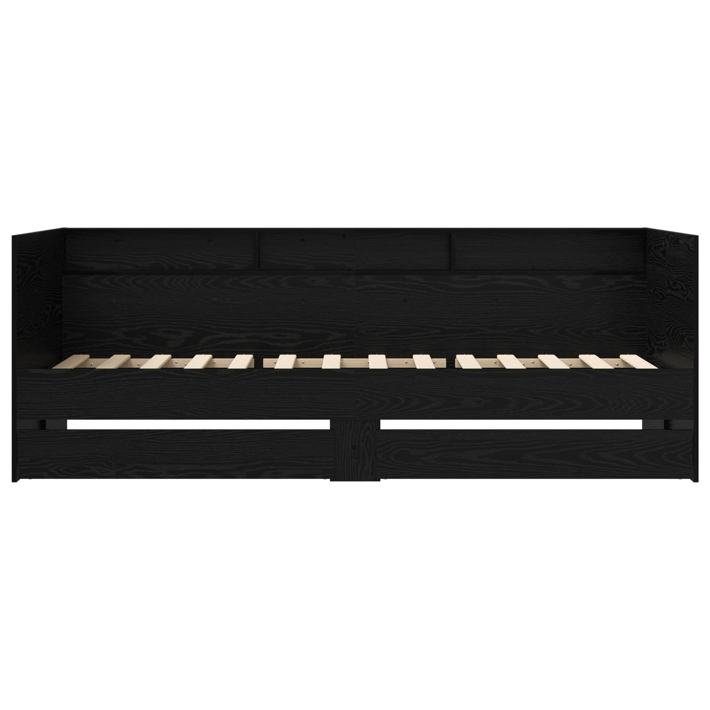 Bed Frame with Storage Black Oak 80 x 200 cm Engineered Wood