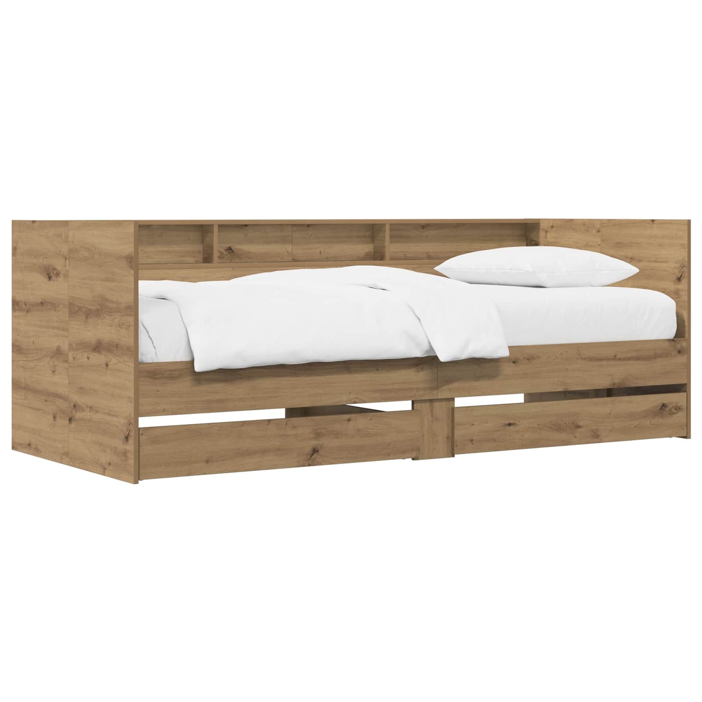 Bed Frame with Storage Artisian Oak 80 x 200 cm Engineered Wood