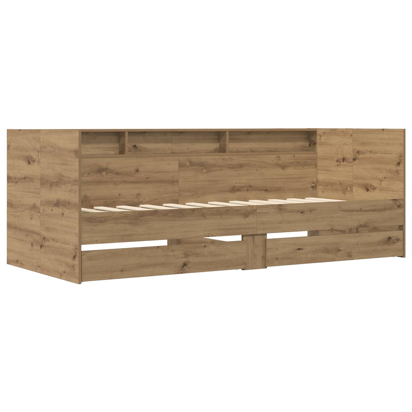 Bed Frame with Storage Artisian Oak 80 x 200 cm Engineered Wood