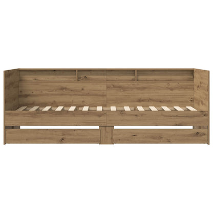Bed Frame with Storage Artisian Oak 80 x 200 cm Engineered Wood