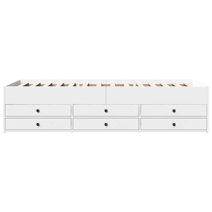 Bed Frame with Storage White 80 x 200 cm Engineered Wood