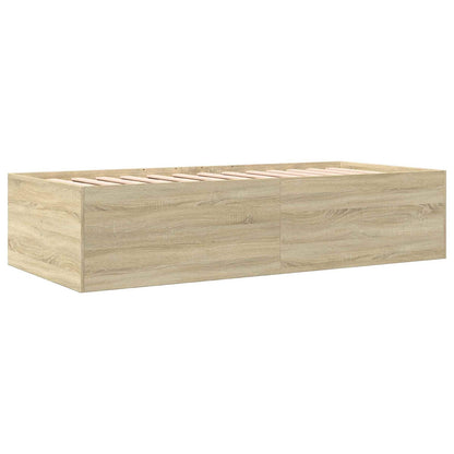 Bed Frame with Storage Sonoma Oak 80 x 200 cm Engineered Wood