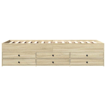 Bed Frame with Storage Sonoma Oak 80 x 200 cm Engineered Wood