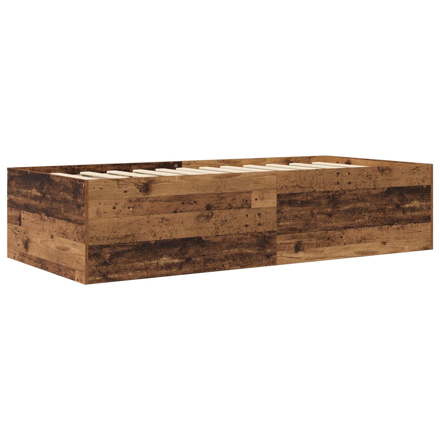 Bed Frame with Storage Old Wood 80 x 200 cm Engineered Wood