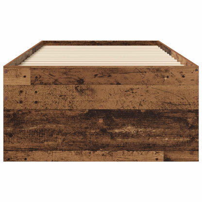 Bed Frame with Storage Old Wood 80 x 200 cm Engineered Wood