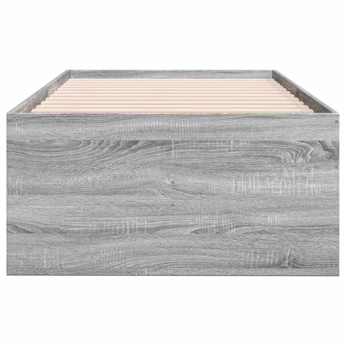 Bed Frame with Storage Grey Sonoma 80 x 200 cm Engineered Wood