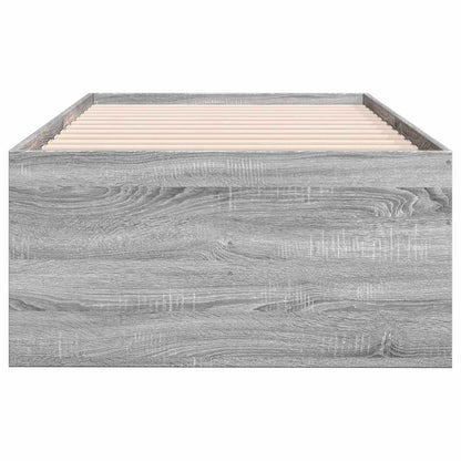 Bed Frame with Storage Grey Sonoma 80 x 200 cm Engineered Wood